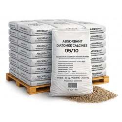 Absorbant routier hydrocarbure — Terre de diatomée 05/10 — Palette 1 tonne