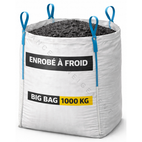 Enrobé à Froid professionnel Noir – Big Bag de 1 Tonne – Réparation Voirie