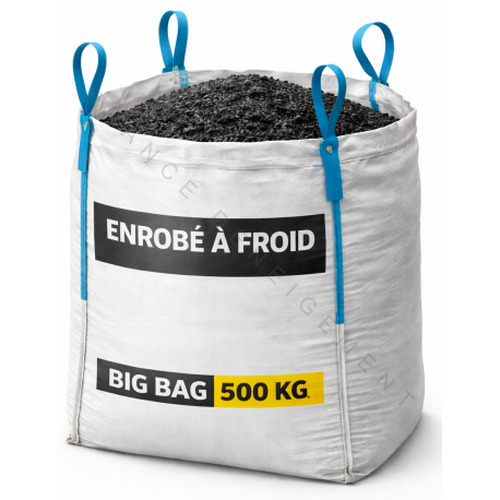 Enrobé à Froid professionnel Noir – Big Bag de 500 kg – Réparation Voirie