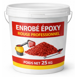 Enrobé époxy rouge à froid – Seau de 25 KG – Qualité professionnelle